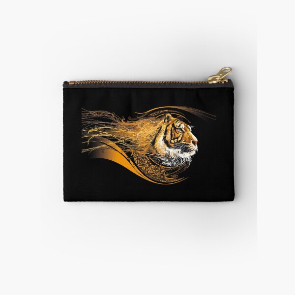 Item preview, decorative tiger with stylized art nouveau curves designed and sold by asamijess.