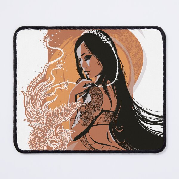 Item preview, Japanese woman tattooed with dragon and phoenix designed and sold by asamijess.