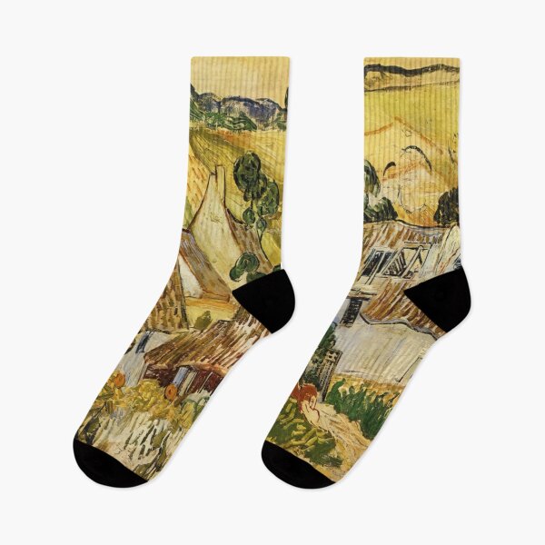 Item preview, Vincent Van Gogh - Thatched Houses Against A Hill designed and sold by st1art.