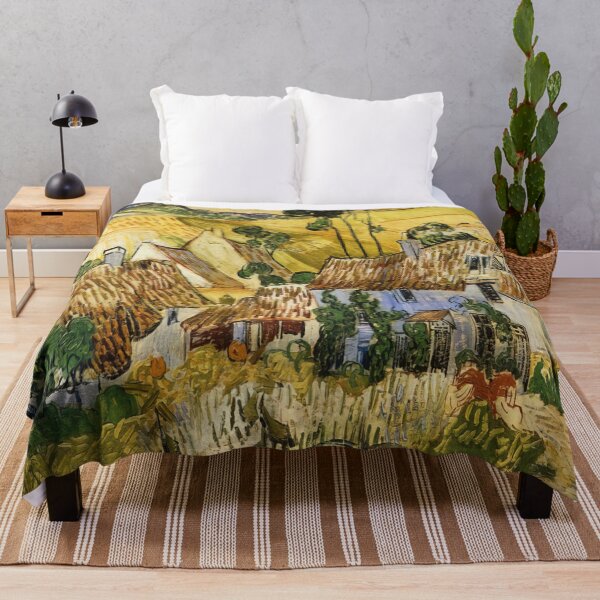 Item preview, Vincent Van Gogh - Thatched Houses Against A Hill designed and sold by st1art.