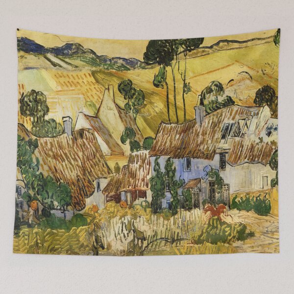 Item preview, Vincent Van Gogh - Thatched Houses Against A Hill designed and sold by st1art.