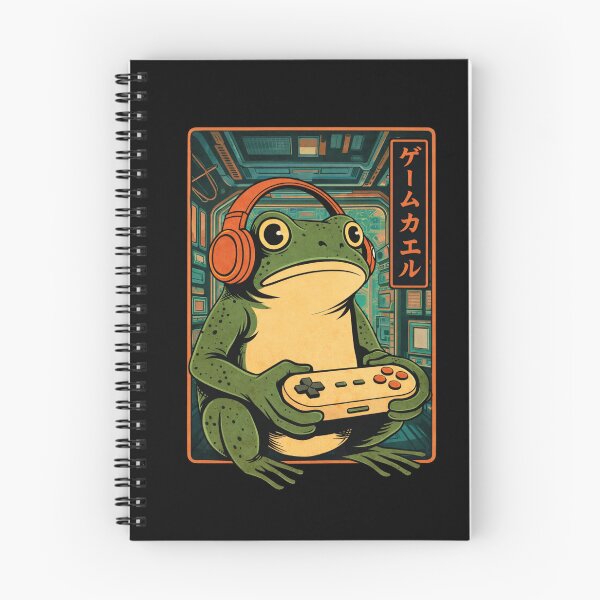 Item preview, Japanese Gamer Frog Art Funny Vintage Gaming Anime Frog designed and sold by DOPANDA ..