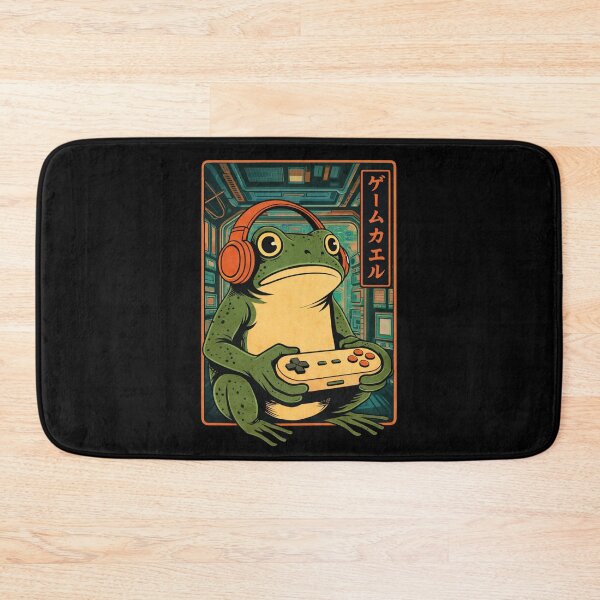 Item preview, Japanese Gamer Frog Art Funny Vintage Gaming Anime Frog designed and sold by DOPANDA ..