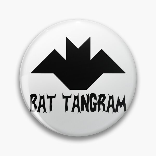Item preview, Funny Nerdy Bat Tangram Comic Collector Geometry Math Teacher Black Text designed and sold by MathWare MathClips.
