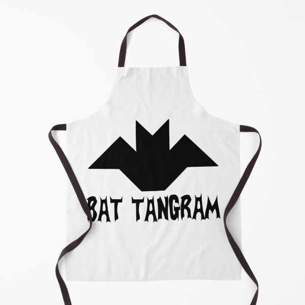 Item preview, Funny Nerdy Bat Tangram Comic Collector Geometry Math Teacher Black Text designed and sold by MathWare MathClips.