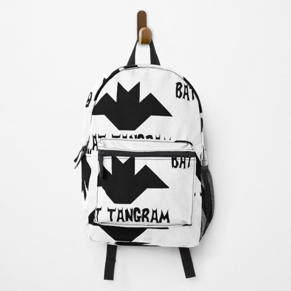 Item preview, Funny Nerdy Bat Tangram Comic Collector Geometry Math Teacher Black Text designed and sold by MathWare MathClips.