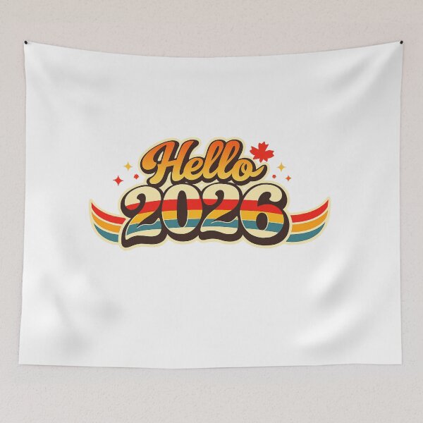 Item preview, Hello 2026 – Retro Vintage New Year Design | Canada Motivation T-shirt designed and sold by mocci10.