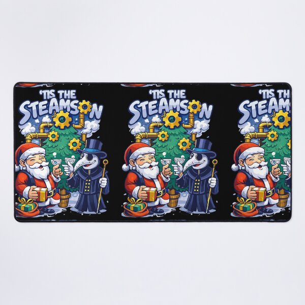 Item preview, Tis the Steamson Steampunk Christmas Santa Claus Plague Doctor Holiday designed and sold by DrawHandArt.