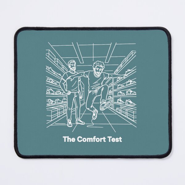 Item preview, The Comfort Test – Playful Gay Couple Sneaker Try-On (Minimal Line Art) designed and sold by Elando1212.