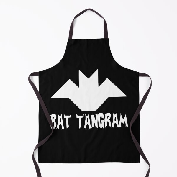Item preview, Funny Nerdy Bat Tangram Comic Collector Geometry Math Teacher White Text designed and sold by MathWare MathClips.