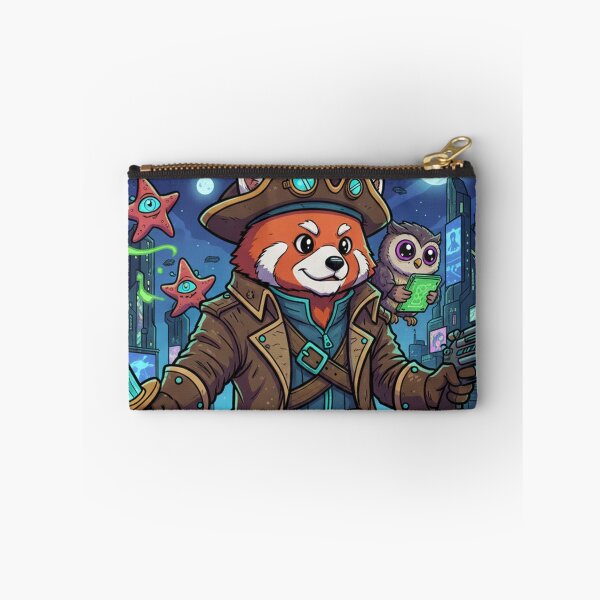 Item preview, Sci Fi Pirate Fox And Raccoon Fantasy Animal Illustration designed and sold by RebellDancer.