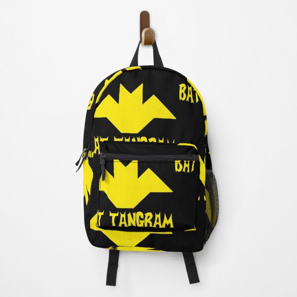 Item preview, Funny Nerdy Bat Tangram Comic Collector Geometry Math Teacher Yellow Text designed and sold by MathWare MathClips.