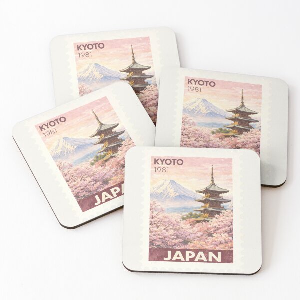Item preview, Japan Vintage Travel Stamp – Retro Postage Art Design designed and sold by Wanderstamp.