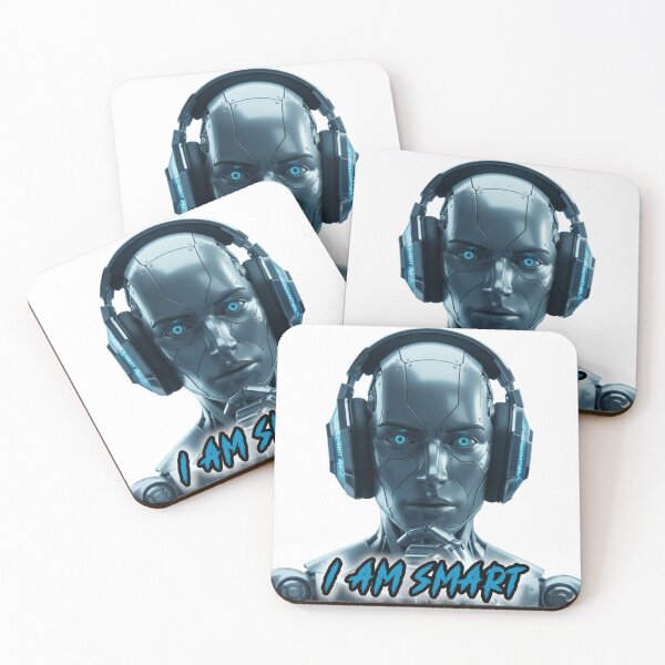 Item preview, I Am Smart – Futuristic AI Robot Illustration | Tech Intelligence Art designed and sold by Ranrajshop.