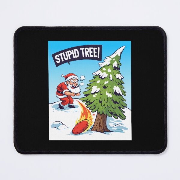 Item preview, Funny Angry Santa Claus Stupid Tree Grumpy Christmas Holiday Humor designed and sold by DrawHandArt.