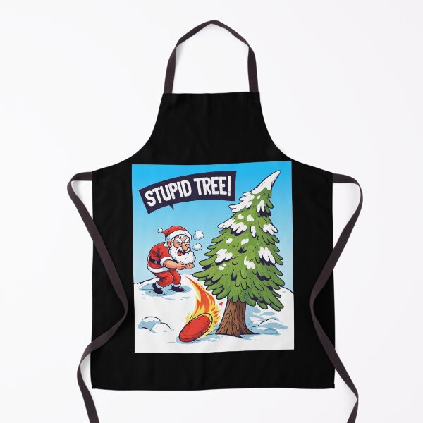 Item preview,  Funny Angry Santa Claus Stupid Tree Grumpy Christmas Holiday Humor designed and sold by DrawHandArt.