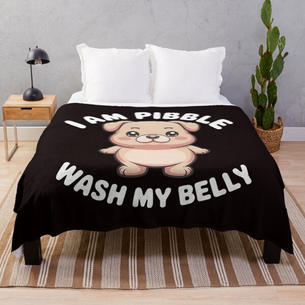 Item preview, I Am Pibble Wash My Belly – Cute Pit Bull Puppy Meme designed and sold by Redgiant87x.