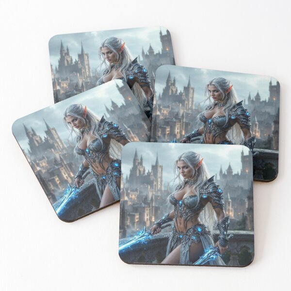 Item preview, Elven assassin on a medieval balcony designed and sold by Logoetika.