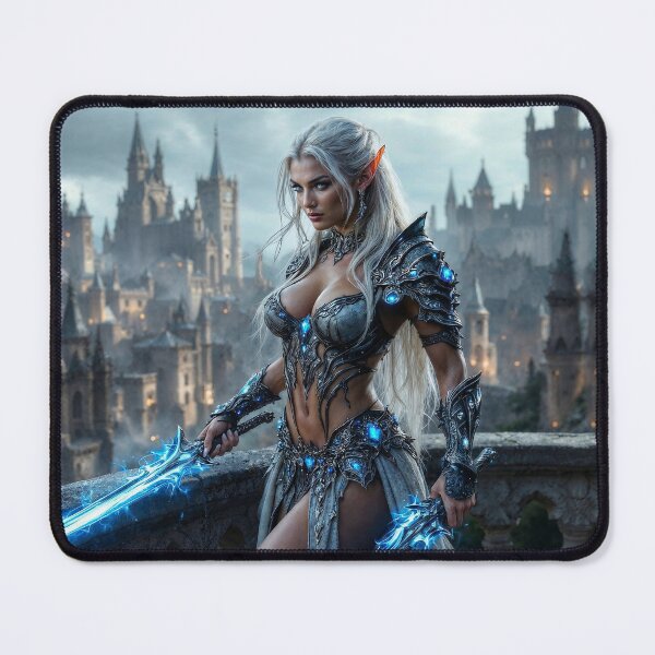 Item preview, Elven assassin on a medieval balcony designed and sold by Logoetika.