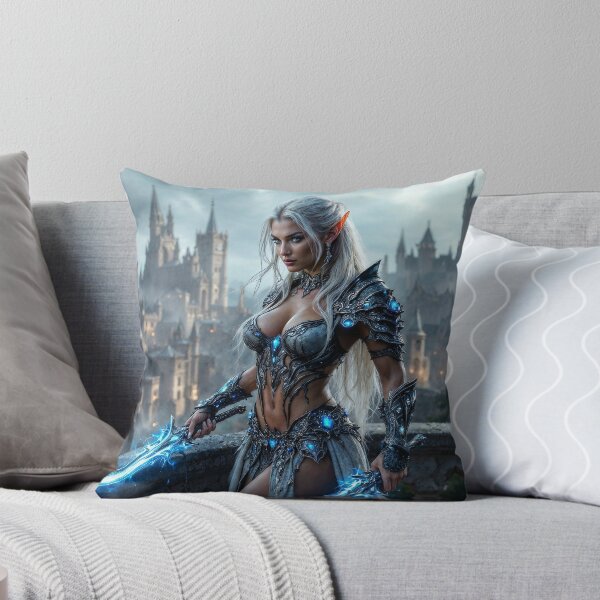 Item preview, Elven assassin on a medieval balcony designed and sold by Logoetika.