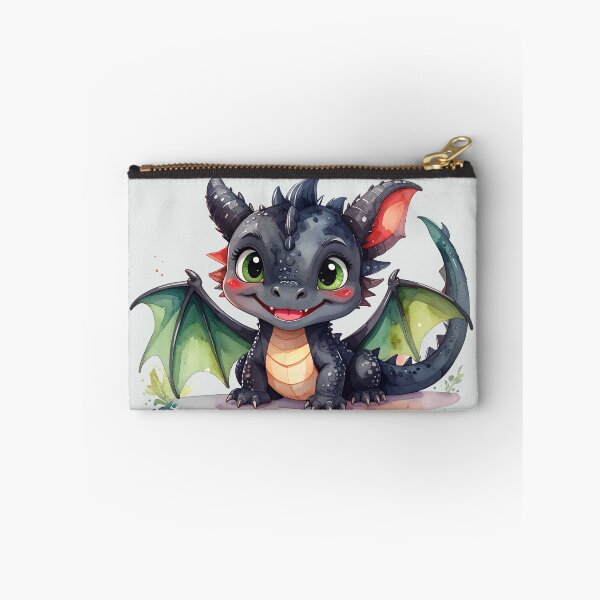 Item preview, A magical baby dragon with green wings smiles kindly. designed and sold by LiskoDesign.