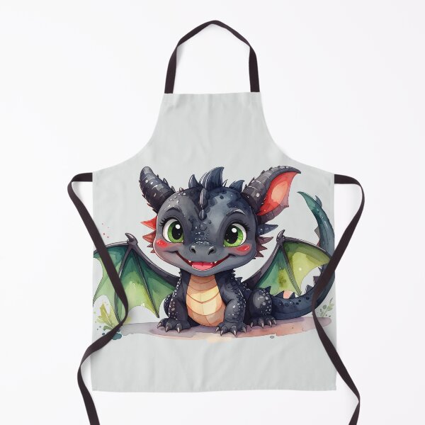 Item preview, A magical baby dragon with green wings smiles kindly. designed and sold by LiskoDesign.
