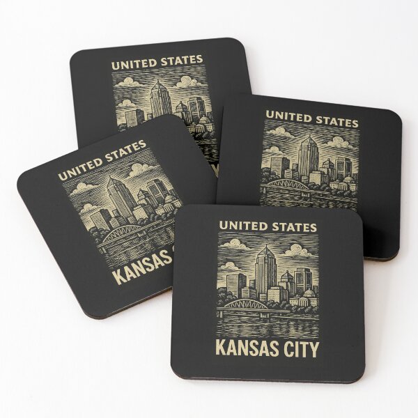 Item preview, Kansas City USA Linocut Style  designed and sold by Thistle-TShop.