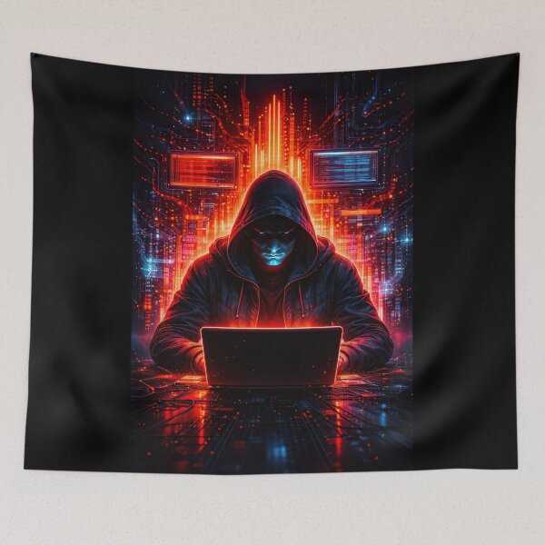 Item preview, Futuristic Hacker in Cyberpunk designed and sold by JrSkDesign ✅ .
