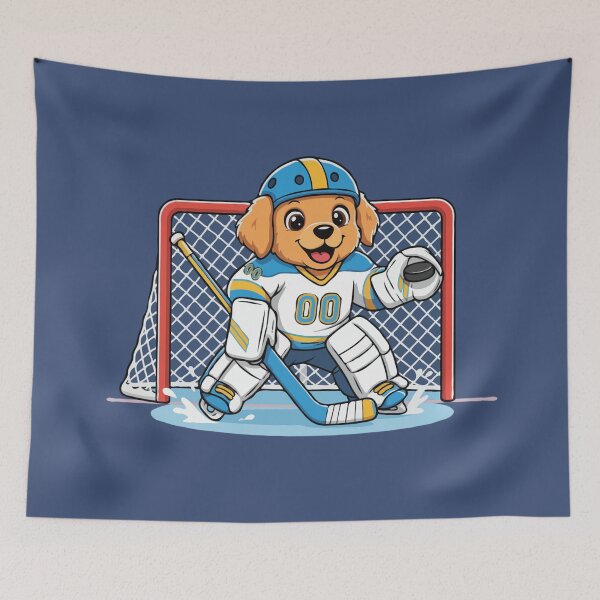 Item preview, Cute Golden Retriever Ice Hockey Goalie Puppy | Happy Winter Puppy designed and sold by The Real Life Symphony.