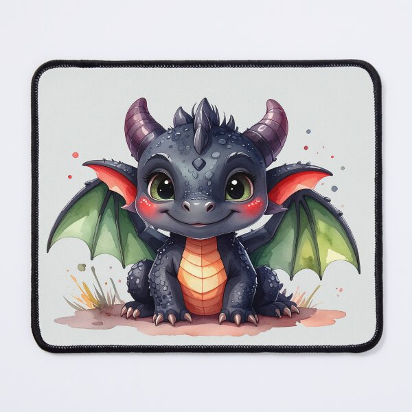 Item preview, Magical baby dragon with green wings is well-behaved designed and sold by LiskoDesign.