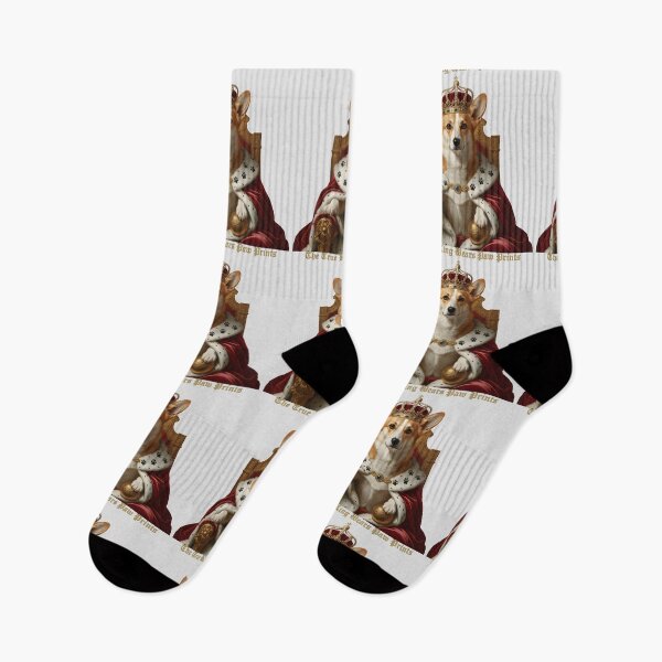 Item preview, The True King Wears Paw Prints Royal Corgi designed and sold by SillyPawsStudio.