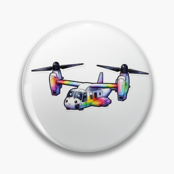 Artikelvorschau, Buntes Tiltrotor-Militärtransportflugzeug im Anime-Stil entworfen und verkauft von Combat Skies.