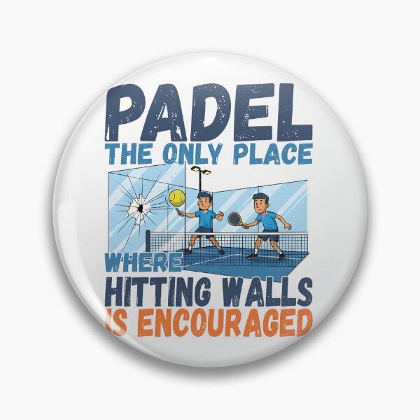 Item preview, Funny Padel Quote - Hitting Walls Encouraged Padel Tennis designed and sold by Mr Lee.