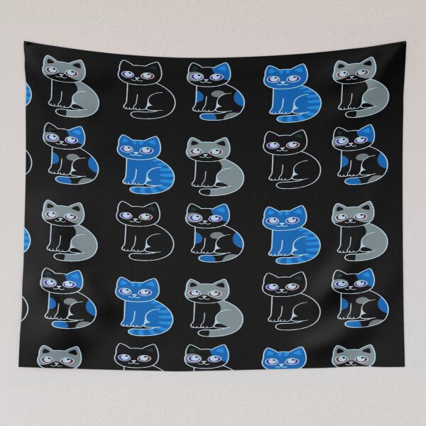 Item preview, Playful Cartoon Cat Pairs designed and sold by ALIZINHO666.