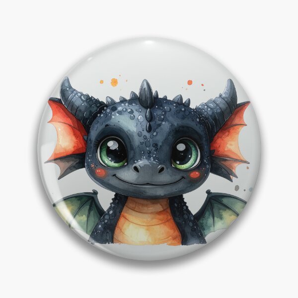 Item preview, Magical baby dragon with green wings up close designed and sold by LiskoDesign.