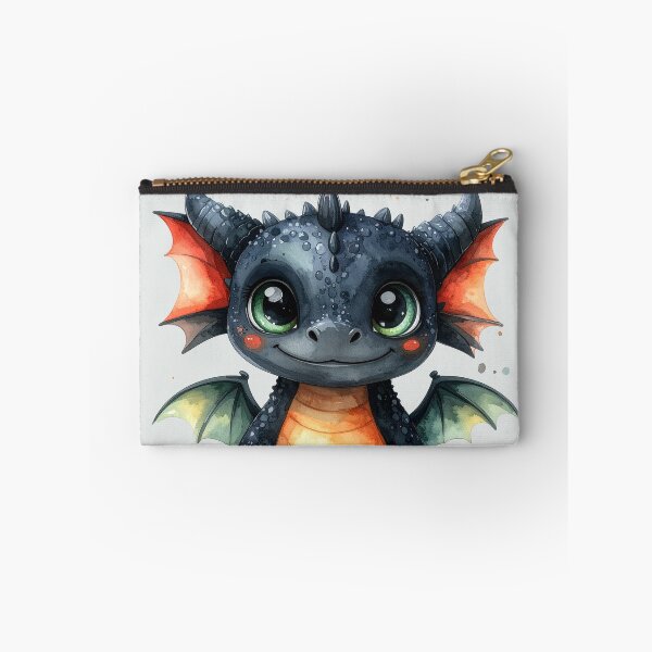 Item preview, Magical baby dragon with green wings up close designed and sold by LiskoDesign.