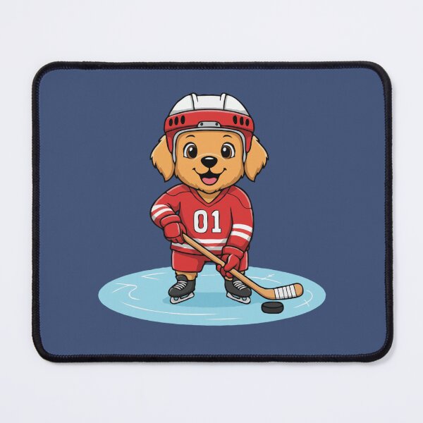 Item preview, Cute Golden Retriever Ice Hockey Puppy | Happy Winter Puppy designed and sold by The Real Life Symphony.