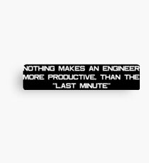 engineer slogan Canvas Print