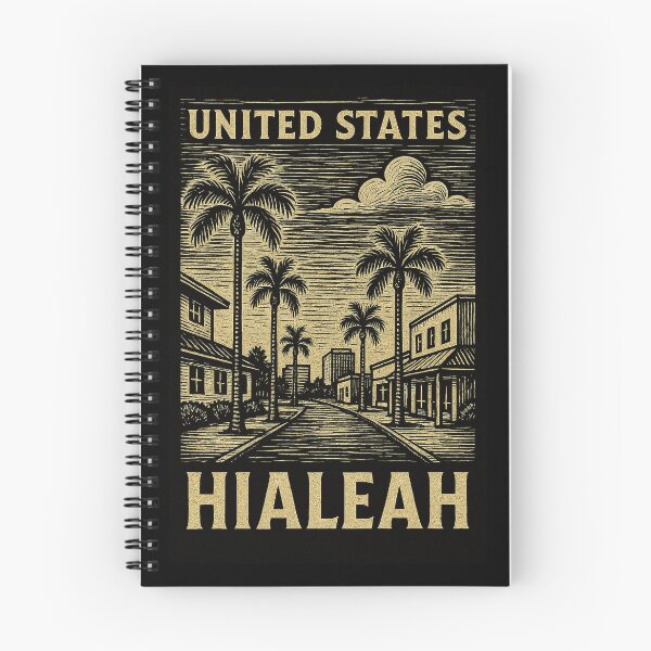 Item preview, Hialeah USA Linocut Style  designed and sold by Thistle-TShop.
