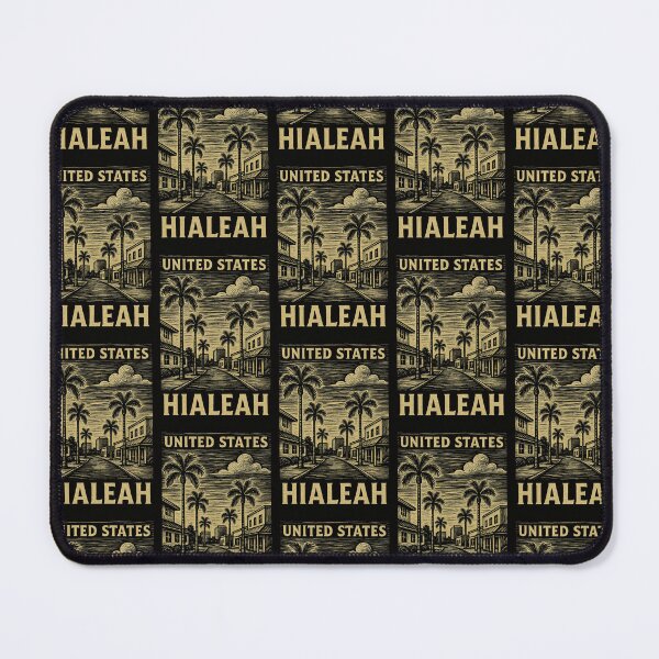 Item preview, Hialeah USA Linocut Style  designed and sold by Thistle-TShop.