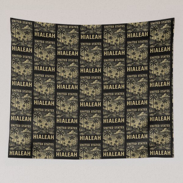 Item preview, Hialeah USA Linocut Style  designed and sold by Thistle-TShop.
