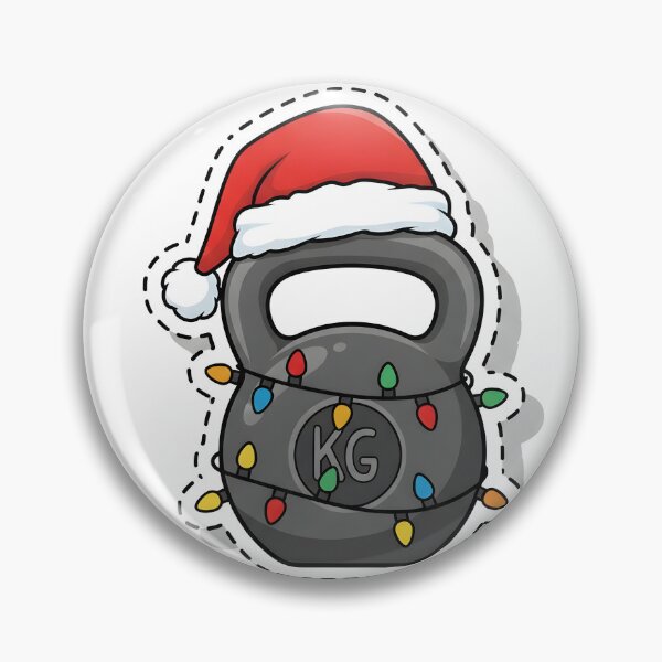 Item preview, Kettlebell Ornament Santa Hat Christmas Gym Sticker designed and sold by AestheticCore Designs.