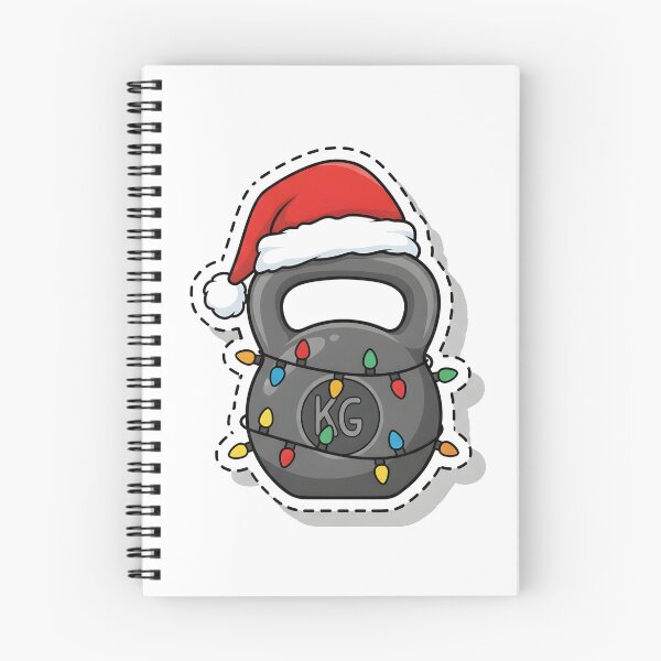 Item preview, Kettlebell Ornament Santa Hat Christmas Gym Sticker designed and sold by AestheticCore Designs.