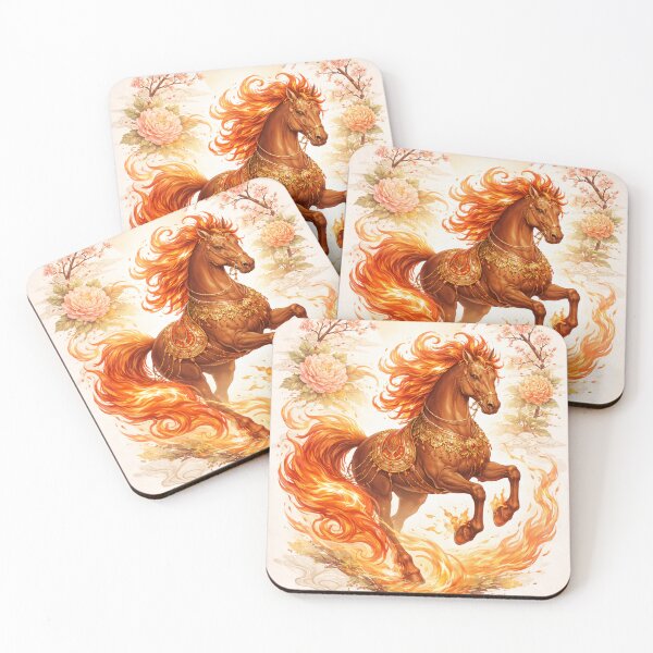 Item preview, 2026 Flaming Horse – Fire Zodiac Cherry Blossom designed and sold by PunchDrop.