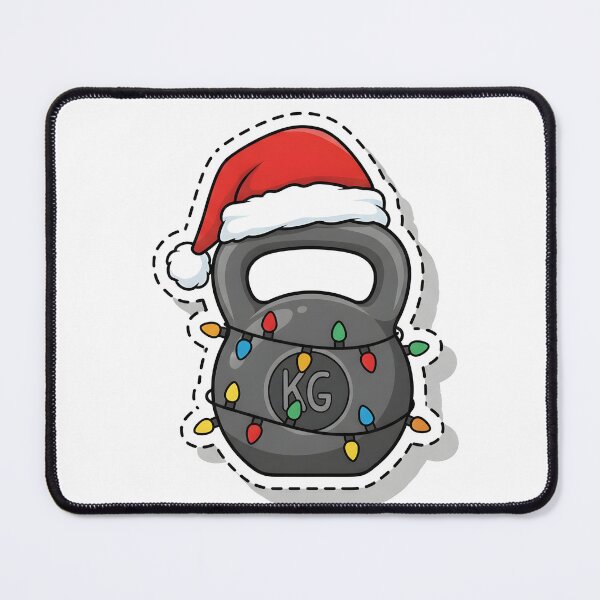Item preview, Kettlebell Ornament Santa Hat Christmas Gym Sticker designed and sold by AestheticCore Designs.