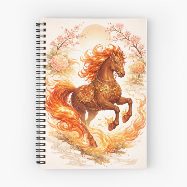 Item preview, 2026 Flaming Horse – Fire Zodiac Cherry Blossom designed and sold by PunchDrop.