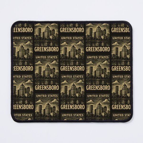 Item preview, Greensboro USA Linocut Style designed and sold by Thistle-TShop.