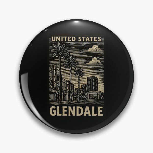Item preview, Glendale USA Linocut Style  designed and sold by Thistle-TShop.