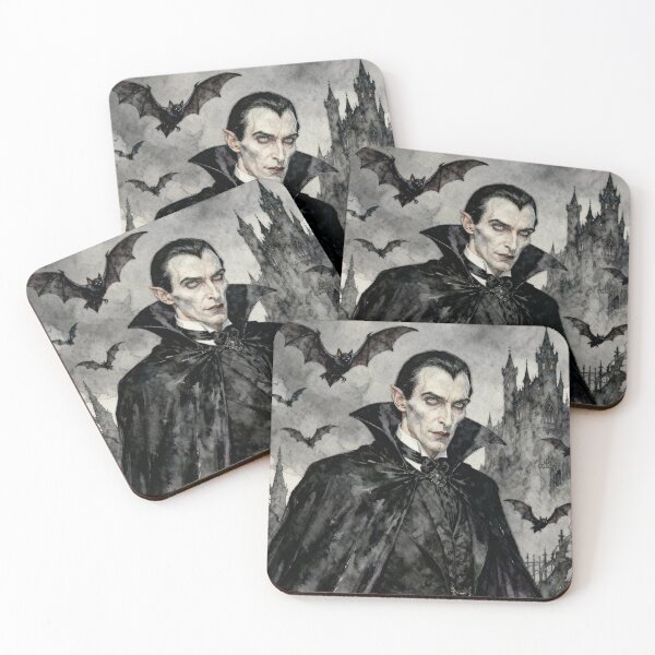Item preview, The evil of Dracula Illustration from Bram Stoker's Dracula character portrait art designed and sold by Vintage Designs +.