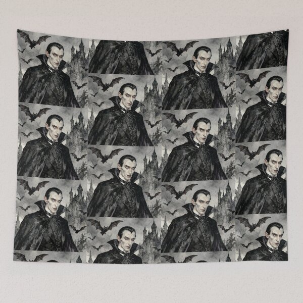 Item preview, The evil of Dracula Illustration from Bram Stoker's Dracula character portrait art designed and sold by Vintage Designs +.